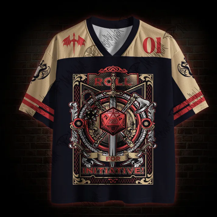 Roll for Initiative Mesh Jersey-Custom Name On Back