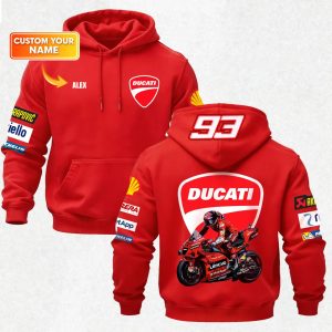 Personalized Ducati Lenovo Team x Marc Márquez Hoodie
