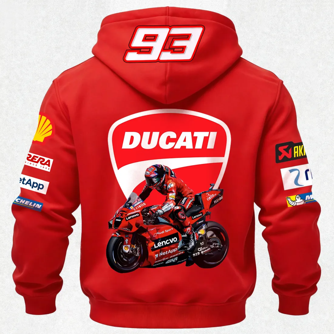 Personalized Ducati Lenovo Team x Marc Márquez Hoodie - Image 2