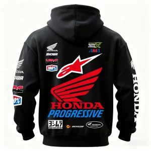 Honda HRC Progressive Printed Fleece-lined Unisex Hoodie
