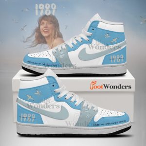 1989 White Blue 1 - Taylor Swift J1 Shoes