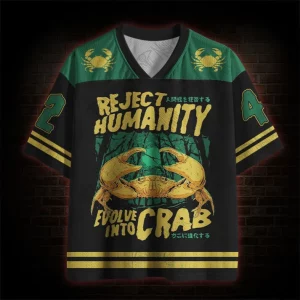 Reject Hunmanity Evolve into Crab Mesh Jersey-Custom Name On Back