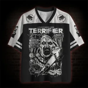 Warning Chaos Violence Bloodshed Mesh Jersey-Custom Name On Back