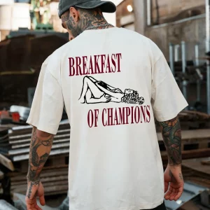Breakfast of Champions Printed Men's T-Shirt