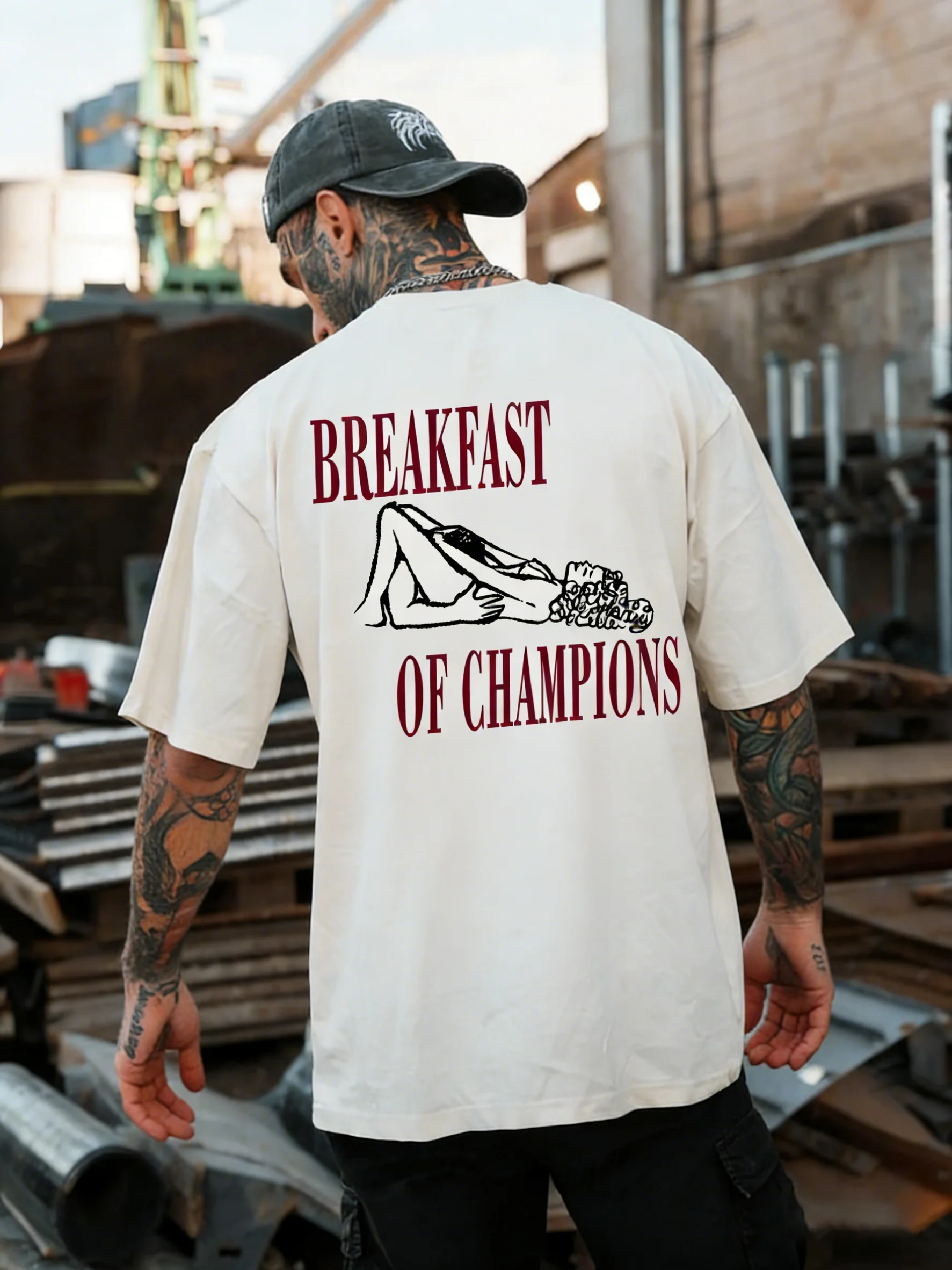 Breakfast of Champions Printed Men's T-Shirt