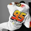Lightning McQueen Printed Fleece-lined Unisex Hoodie v2