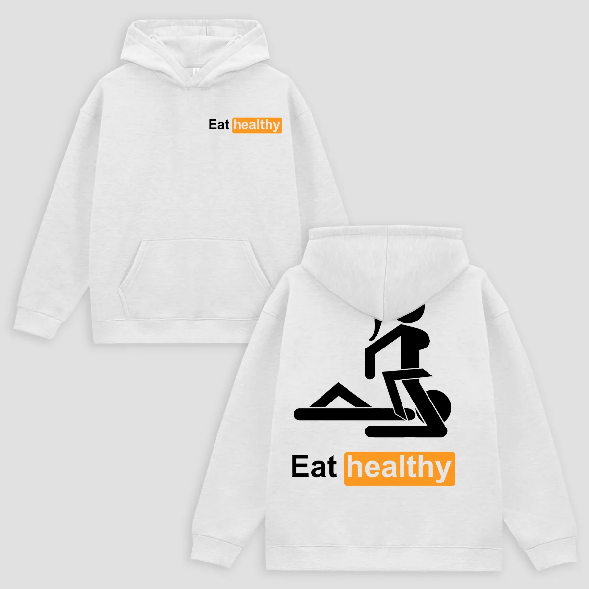 Eat Healthy Printed Men's T-shirt - Image 6