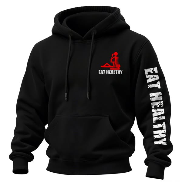 Eat Healthy Print Men's T-shirt - Image 4