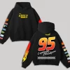 Lightning McQueen Printed Fleece-lined Unisex Black Hoodie v4