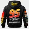 Lightning McQueen Printed Sherpa-Fleece Unisex Black Zip Hoodie v4