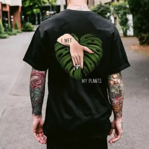 I Wet My Plants Printed Men's T-Shirt