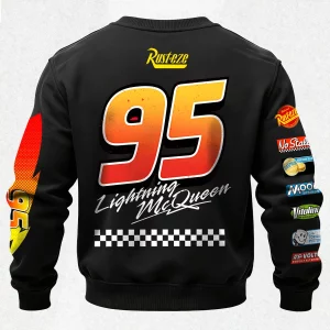 Lightning McQueen Printed Fleece-lined Unisex Sweatshirt v4