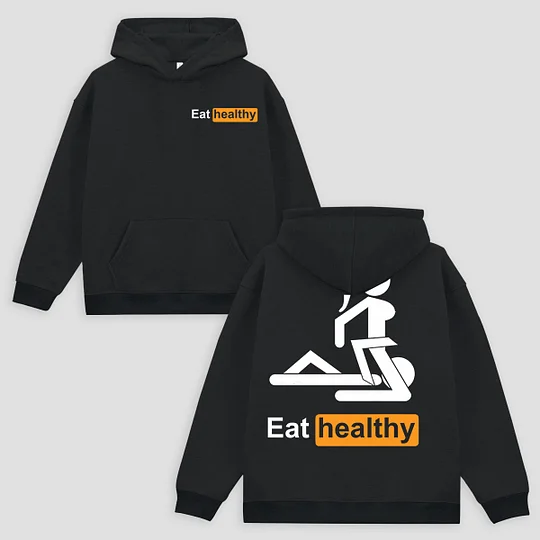 Eat Healthy Printed Men's T-shirt - Image 5