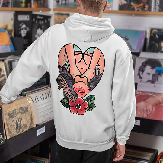 Get A Grip Floral Lady Print Men's T-shirt - Image 5