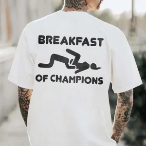 Breakfast of Champions Printed Men's T-Shirt