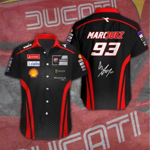 Ducati Lenovo Team x Marc Márquez Short Sleeve Button-Down Shirt