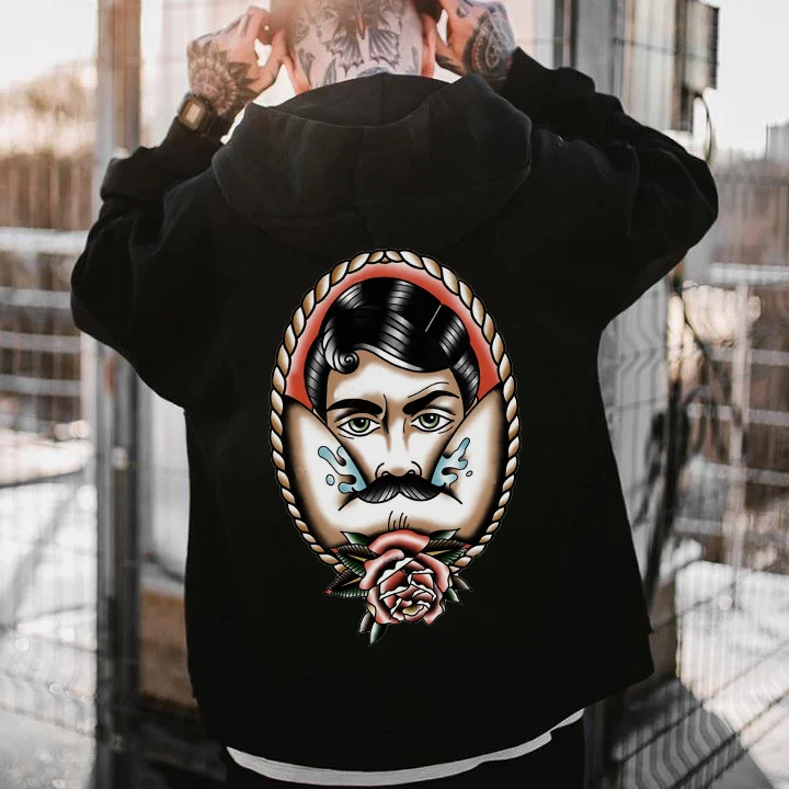 Vintage Rose Print Men's T-shirt - Image 3