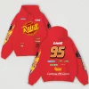 Lightning McQueen Printed Fleece-lined Unisex Hoodie v1