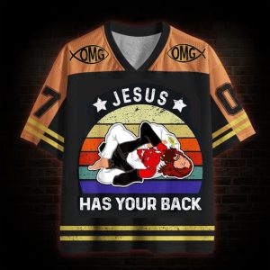 Jesus Has Your Back Mesh Jersey-Custom Name On Back