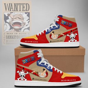 One Piece Wanted Luffy Red J1 shoes