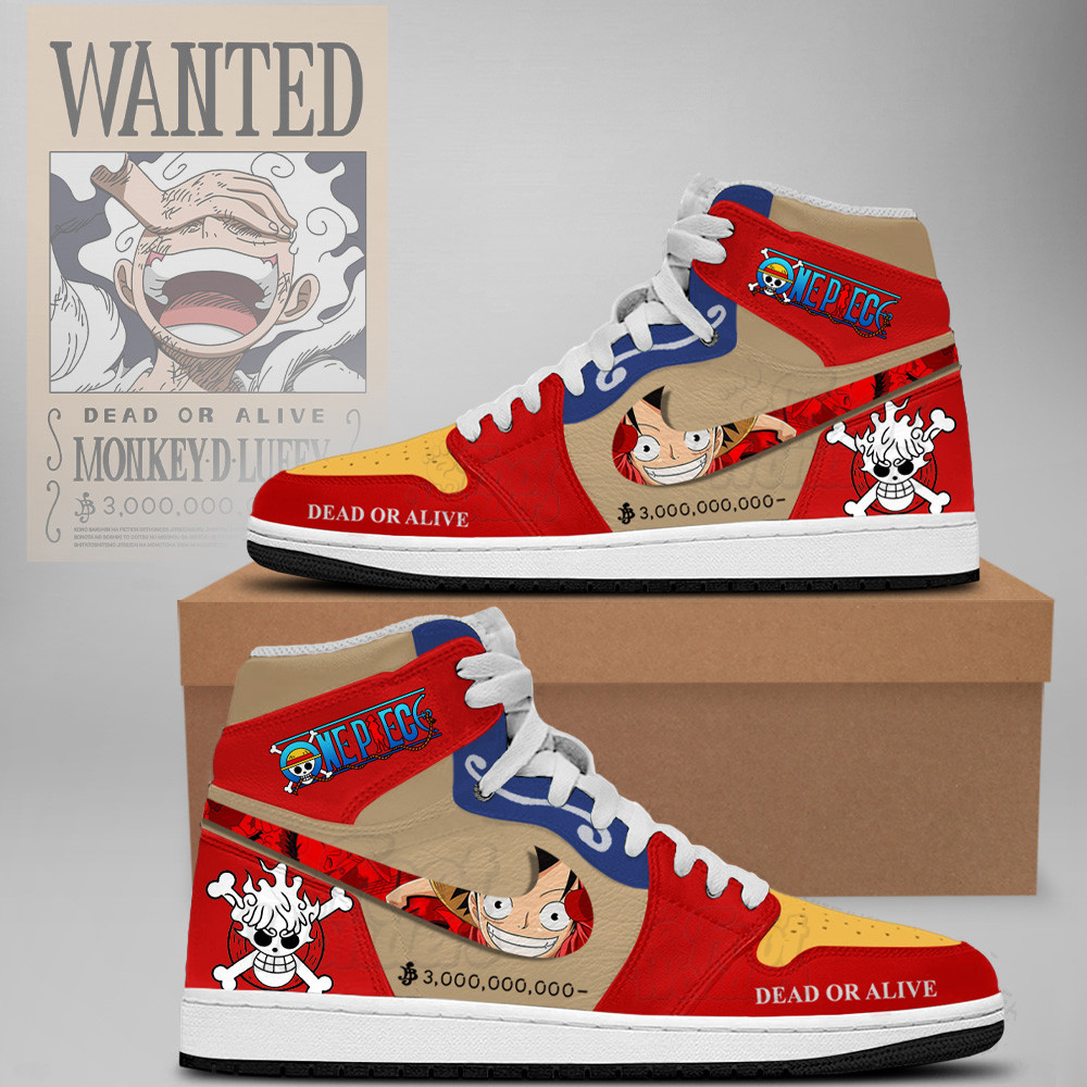 One Piece Wanted Luffy Red J1 shoes