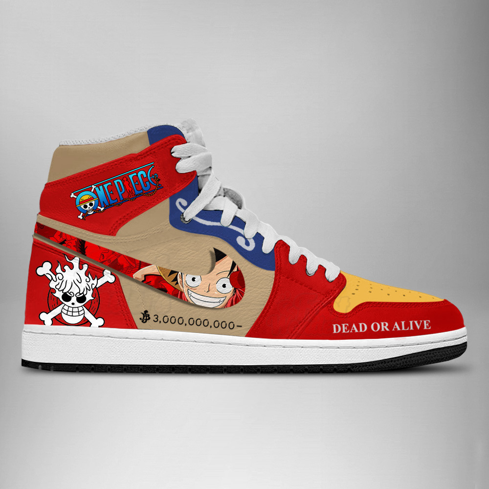 One Piece Wanted Luffy Red J1 shoes - Image 2