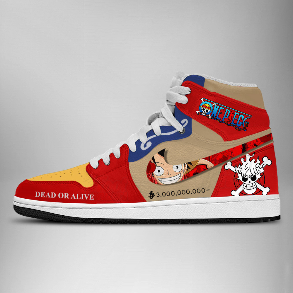 One Piece Wanted Luffy Red J1 shoes - Image 3