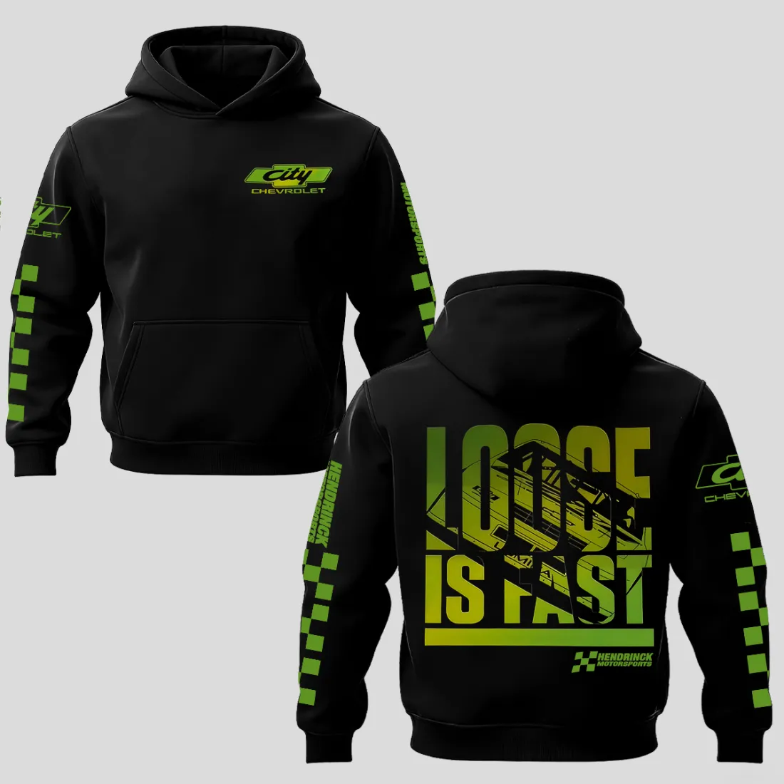 City Chevrolet Loose Is Fast Printed Fleece-lined Unisex Hoodie
