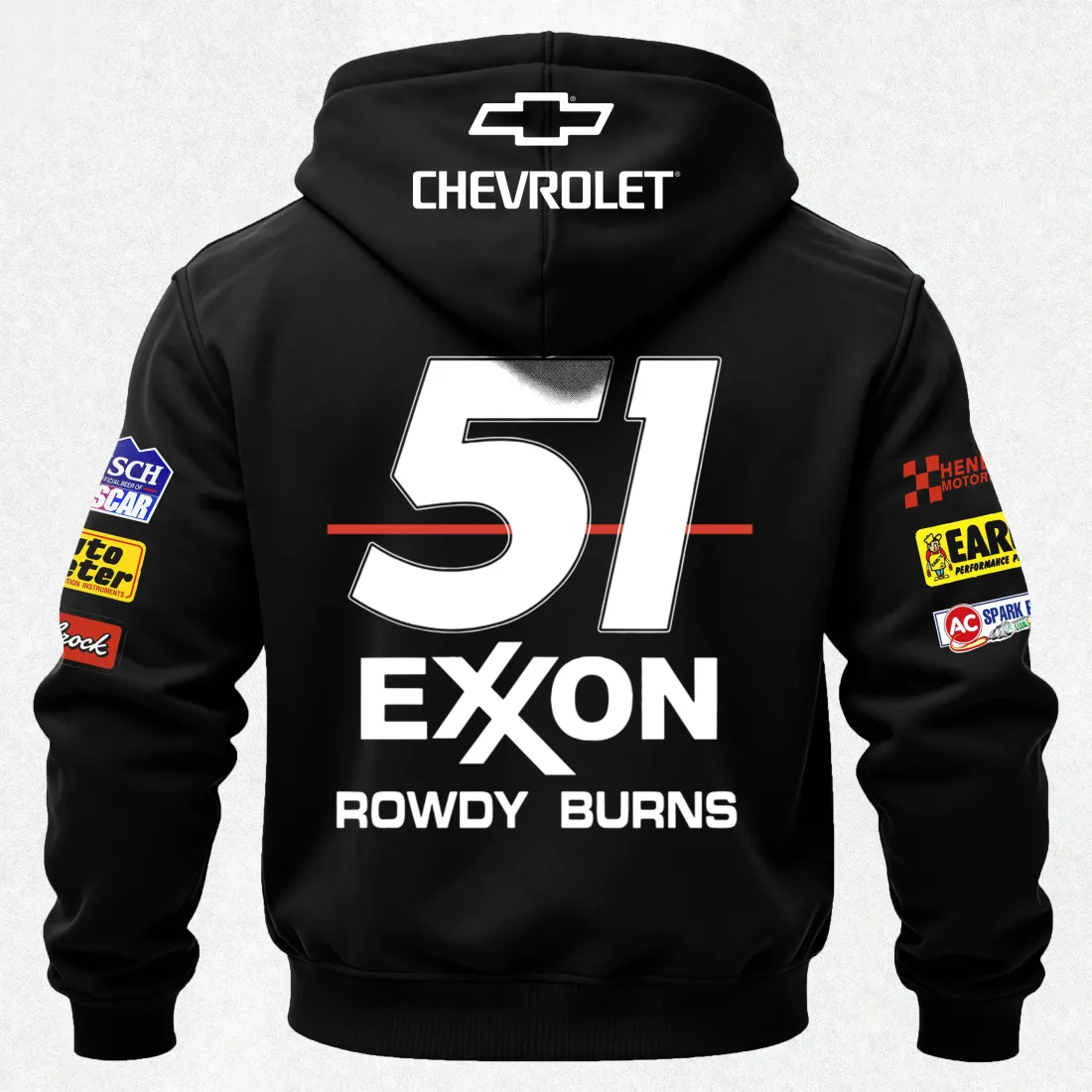 Days of Thunder Rowdy Burns 51 Exxon Printed Fleece-lined Unisex Hoodie - Image 2