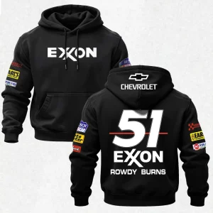 Days of Thunder Rowdy Burns 51 Exxon Printed Fleece-lined Unisex Hoodie