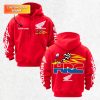 Honda Racing Printed Fleece-lined Custom Name Unisex Hoodie