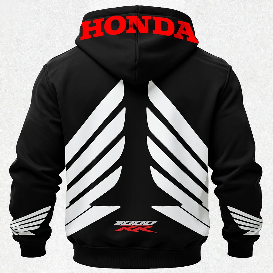 Racing Fashion Honda RR1000 Printed Fleece-lined Unisex Hoodie - Image 3
