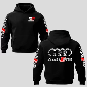 Racing Fashion Audi R8 Gazoo Printed Fleece-lined Unisex Hoodie