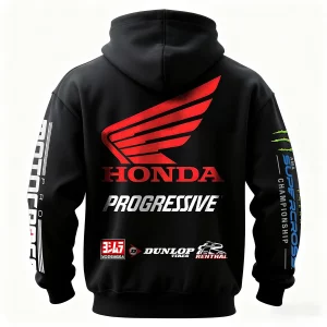 Honda Progressive Alpinestars Monster Energy Printed Fleece-lined Unisex Hoodie