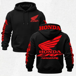 Honda Racing CRF 450R Printed Fleece-lined Unisex Hoodie