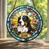Personalized Pet Memorial Stained Glass Suncatcher from Photo – Custom Dog Cat Stained Glass Window Hanging Gift