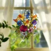 Family Birth Flowers Suncatcher, Custom Mom's Garden Gift,Flower Glass Art,Birth Flower Gift For Nana,Mother's Day Gift For Mom- Window Hanging Ornament